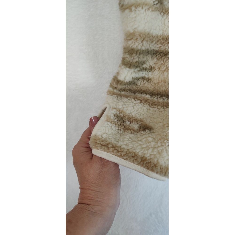 Old Navy Womens XL Sherpa Fleece‎ Jacket Full Zip Southwestern Tan Cream - Picture 6 of 9